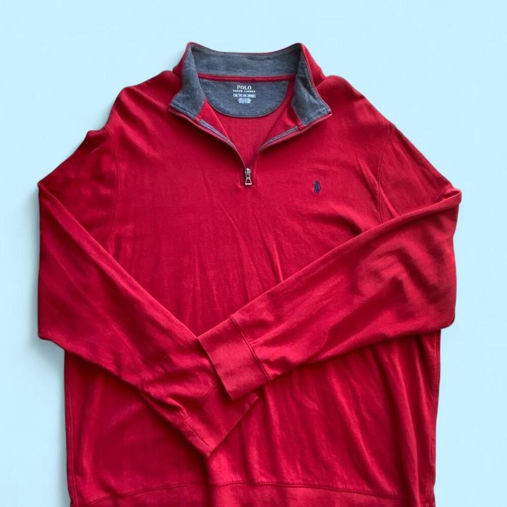 Ralph-lauren Men's Red 1/4 Zip Sweatshirt